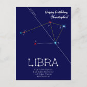 Zodiac Constellation Libra Postkarte (Vorderseite)