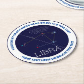 Zodiac Constellation Libra Runder Pappuntersetzer (Angewinkelt)