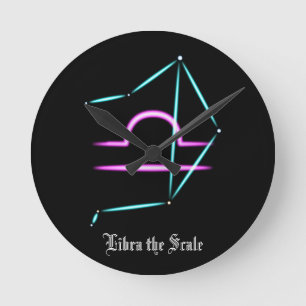 Zodiac Constellation Libra Runduhr Runde Wanduhr