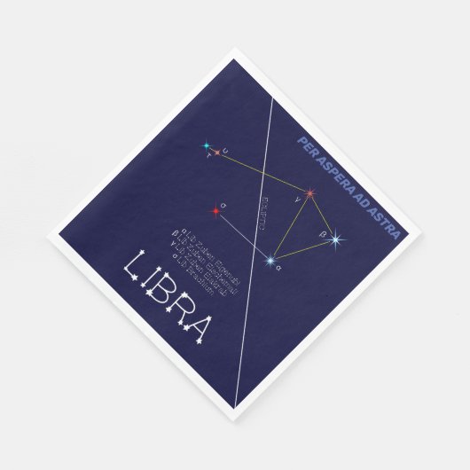 Zodiac Constellation Libra Serviette (Ecke)