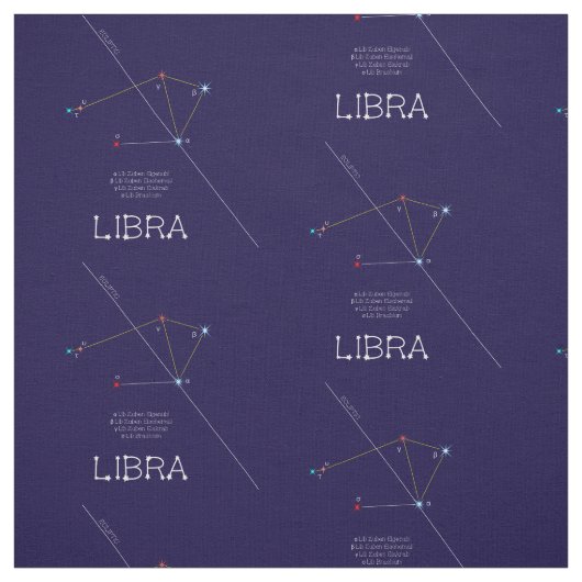 Zodiac Constellation Libra Stoff (Muster)