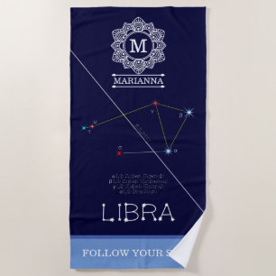 Zodiac Constellation Libra Strandtuch