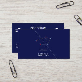 Zodiac Constellation Libra Visitenkarte