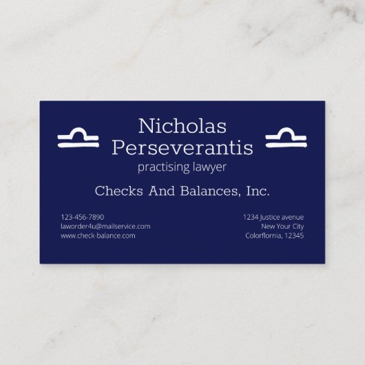 Zodiac Constellation Libra Visitenkarte (Rückseite)