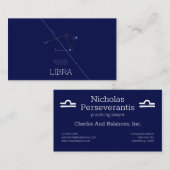 Zodiac Constellation Libra Visitenkarte (Vorne/Hinten)