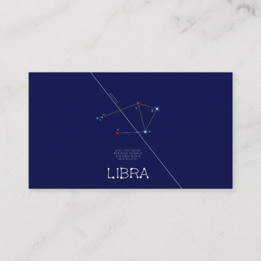 Zodiac Constellation Libra Visitenkarte (Vorderseite)
