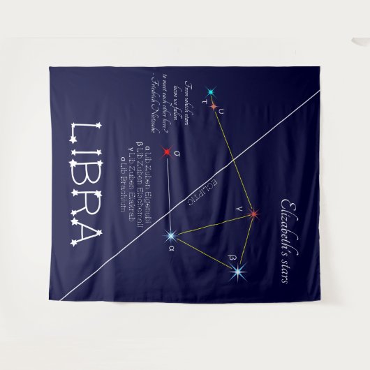 Zodiac Constellation Libra Wandteppich (Vorderseite (Horizontal))