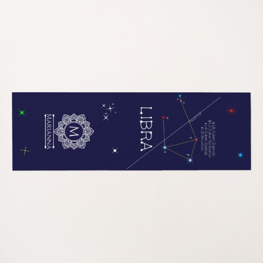 Zodiac Constellation Libra Yogamatte (Rückseite (Horizontal))