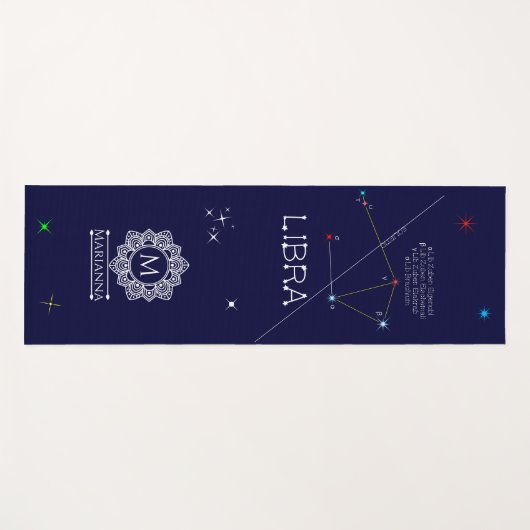 Zodiac Constellation Libra Yogamatte (Vorderseite (Horizontal))