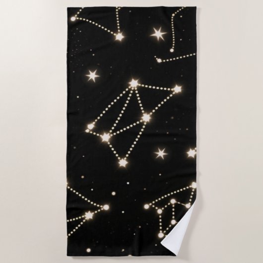 Zodiac Constellation Mustertuch Strandtuch (Vorderseite)
