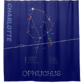Zodiac Constellation Ophiuchus Duschvorhang (Vorderseite)