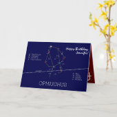 Zodiac Constellation Ophiuchus Karte (Gelbe Blume)