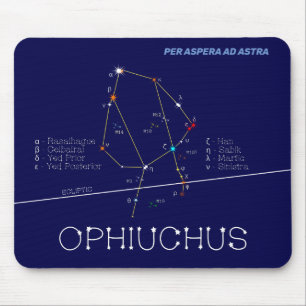 Zodiac Constellation Ophiuchus Mousepad