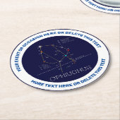 Zodiac Constellation Ophiuchus Runder Pappuntersetzer (Angewinkelt)