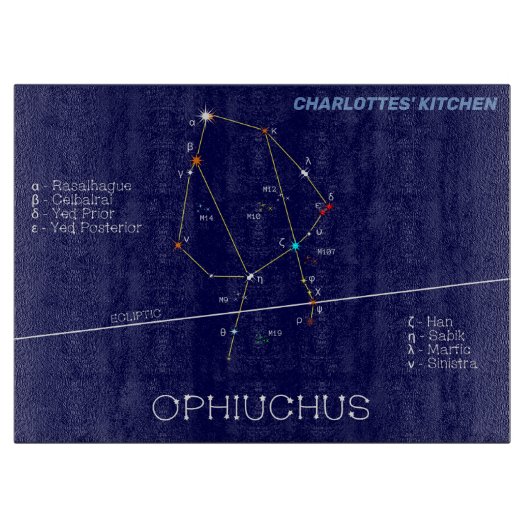 Zodiac Constellation Ophiuchus Schneidebrett (Vorderseite)