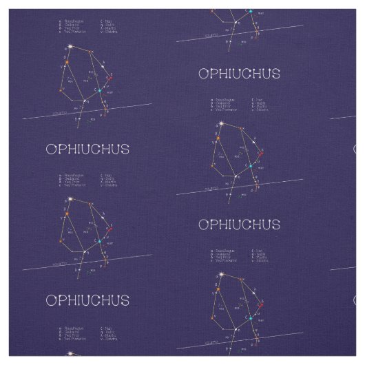 Zodiac Constellation Ophiuchus Stoff (Muster)