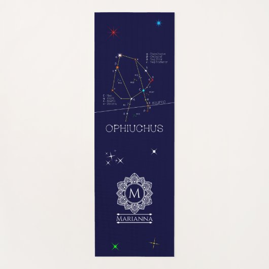 Zodiac Constellation Ophiuchus Yogamatte (Vorderseite)