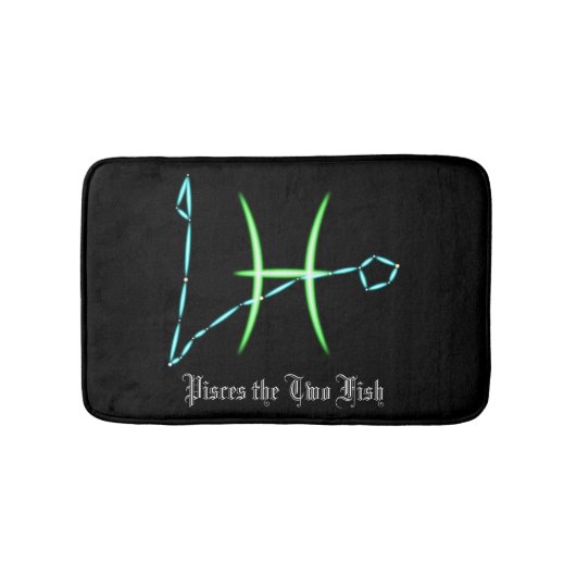 Zodiac Constellation Pisces Bath Mat Badematte (Vorderseite)
