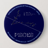 Zodiac Constellation Pisces Button (Vorderseite)