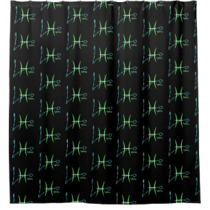 Zodiac Constellation Pisces Duschvorhang