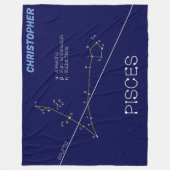 Zodiac Constellation Pisces Fleecedecke (Vorderseite)
