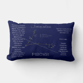 Zodiac Constellation Pisces Funny Unique Lendenkissen