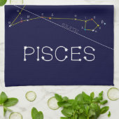 Zodiac Constellation Pisces Geschirrtuch (Gefaltet)
