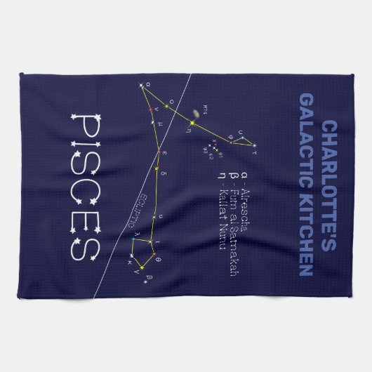 Zodiac Constellation Pisces Geschirrtuch (Horizontal)