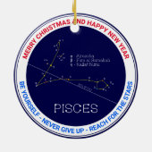 Zodiac Constellation Pisces Keramik Ornament (Hinten)