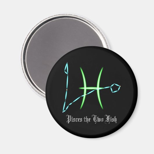 Zodiac Constellation Pisces Magnet (Vorderseite/Rückseite)