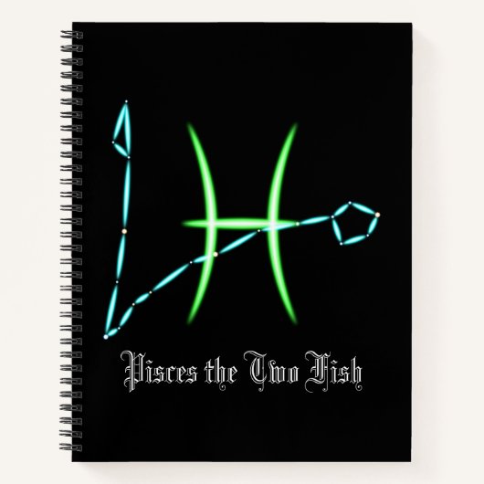 Zodiac Constellation Pisces-Notebook Notizblock (Vorderseite)