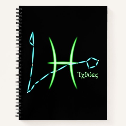 Zodiac Constellation Pisces-Notebook Notizblock (Vorderseite)