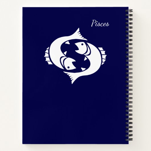 Zodiac Constellation Pisces Notizblock (Rückseite)