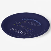 Zodiac Constellation Pisces Pappteller (Schrägansicht)