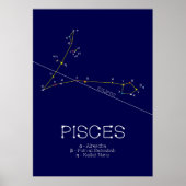 Zodiac Constellation Pisces Poster (Vorne)