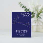 Zodiac Constellation Pisces Postkarte (Stehend Vorderseite)