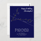 Zodiac Constellation Pisces Postkarte (Vorne/Hinten)