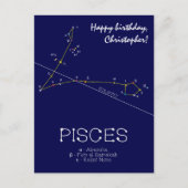 Zodiac Constellation Pisces Postkarte (Vorderseite)