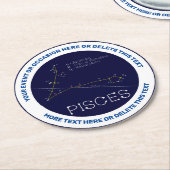 Zodiac Constellation Pisces Runder Pappuntersetzer (Angewinkelt)