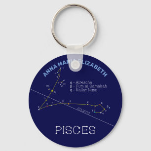 Zodiac Constellation Pisces Schlüsselanhänger