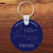 Zodiac Constellation Pisces Schlüsselanhänger (Vorderseite)