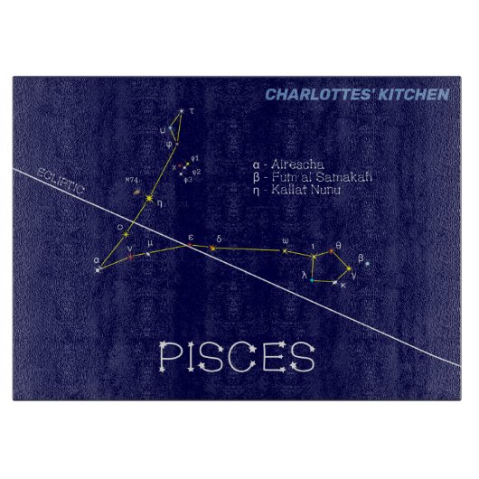 Zodiac Constellation Pisces Schneidebrett (Vorderseite)