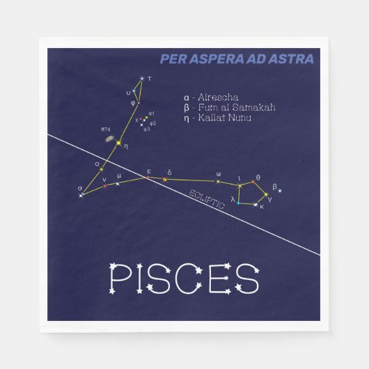 Zodiac Constellation Pisces Serviette (Vorderseite)