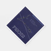 Zodiac Constellation Pisces Serviette (Ecke)