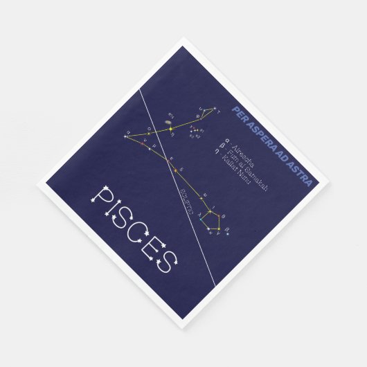 Zodiac Constellation Pisces Serviette (Ecke)