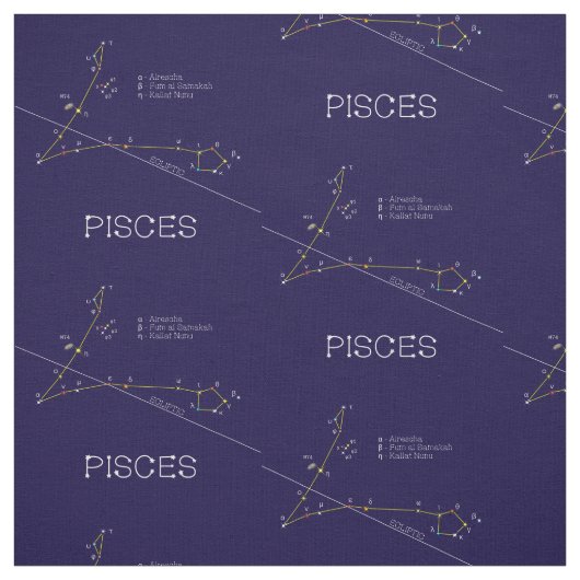 Zodiac Constellation Pisces Stoff (Muster)