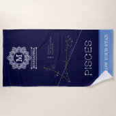 Zodiac Constellation Pisces Strandtuch (Vorderseite)