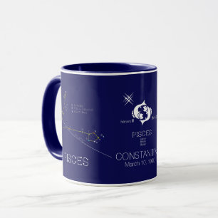 Zodiac Constellation Pisces Tasse
