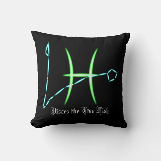 Zodiac Constellation Pisces Throw Kissen (Vorderseite)