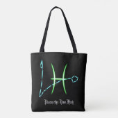Zodiac Constellation Pisces Tote Bag Tasche (Rückseite)
